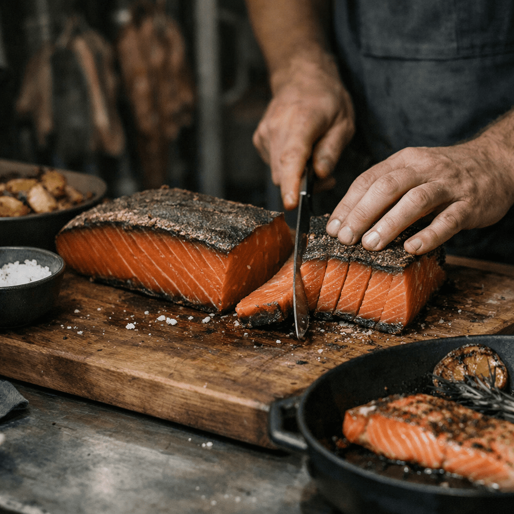 Dry aged salmojn recipe